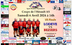 COUPE DE L' HERAULT AS    1/2 FINALE retour    LODEVE VS  BEZIERS
