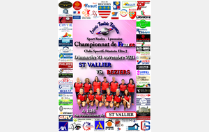Championnat de France des Clubs Sportifs Féminin Elite 2 SAINT VALLIER / BEZIERS
