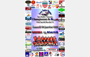 Championnat de France des Clubs Sportifs Masculin N1 BEZIERS / ROANNE