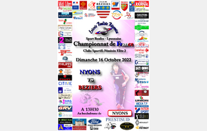 Championnat de France Clubs Sportifs Féminins Elite 2   NYONS / BEZIERS  A 13H30