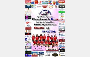 Championnat de France Clubs Sportifs Féminins Elite 2   BEZIERS / ST VICTOR A 13H30