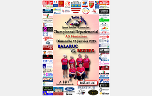 Championnat Départemental AS Féminines  BALARUC / BEZIERS   A 14H	
