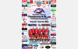 Championnat de France Clubs Sportifs Masculins Elite 2   MACON / BEZIERS   A 13H30