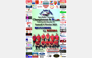 Championnat de France Clubs Sportifs Masculins N3   BRUGUIERES / BEZIERS 2 A 13H30