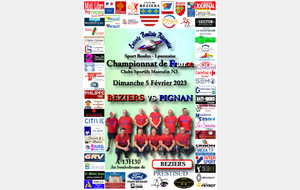 Championnat de France Clubs Sportifs Masculins N3   BEZIERS 2 / PIGNAN  A 13H30