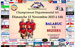 CHAMPIONNAT DEPARTEMENTAL FEMININ  AS  (groupe A)         BALARUC   VS   BEZIERS