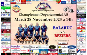 CHAMPIONNAT DEPARTEMENTAL MASCULIN  AS  Pégourié          BALARUC   VS   BEZIERS