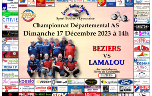 CHAMPIONNAT DEPARTEMENTAL MASCULIN  AS            BEZIERS   VS   LAMALOU