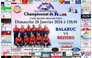 CHAMPIONNAT DE FRANCE Clubs Sportifs Masculins Elite 1                   BALARUC   VS   BEZIERS