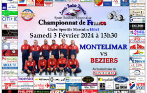CHAMPIONNAT DE FRANCE Clubs Sportifs Masculins Elite 1                   MONTELIMAR   VS   BEZIERS