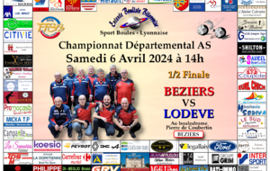 CHAMPIONNAT DEPARTEMENTAL  AS     1/2 FINALE retour       BEZIERS   VS   LODEVE