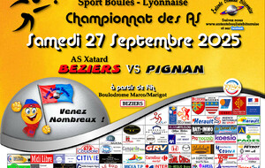CHAMPIONNAT des AS   BEZIERS 3 / PIGNAN  A 14H