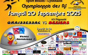 CHAMPIONNAT des AS   GRAISSESSAC / BEZIERS 2  A 14H