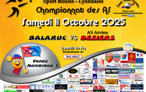 CHAMPIONNAT des AS   BALARUC / BEZIERS 1  A 14H