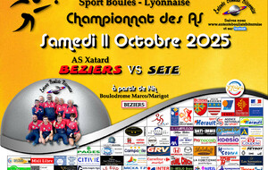 CHAMPIONNAT des AS   BEZIERS 3 / SETE  A 14H