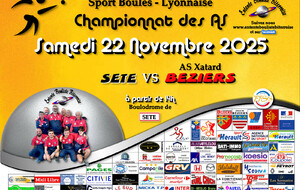 CHAMPIONNAT des AS   SETE / BEZIERS 3  A 14H