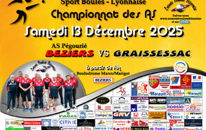 CHAMPIONNAT des AS   BEZIERS 2 / GRAISSESSAC  A 14H