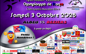 CHAMPIONNAT DE FRANCE ME2   ALBEU / BEZIERS A 13H30