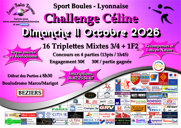 CHALLENGE CELINE - TRIPLETTES MIXTES 3/4