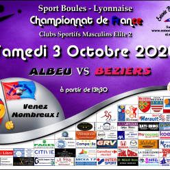 CHAMPIONNAT DE FRANCE ME2   ALBEU / BEZIERS A 13H30