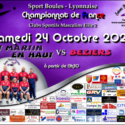 CHAMPIONNAT DE FRANCE ME2   ST MARTIN EN HAUT / BEZIERS A 13H30