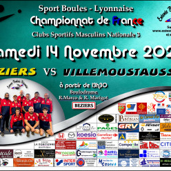 CHAMPIONNAT DE FRANCE MN3   BEZIERS / VILLEMOUSTAUSSOU A 13H30