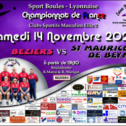 CHAMPIONNAT DE FRANCE ME2   BEZIERS / ST MAURICE DE BEYNOST  A 13H30