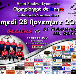 CHAMPIONNAT DE FRANCE ME2   BEZIERS / ST MAURICE DE BEYNOST  A 13H30