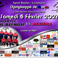 CHAMPIONNAT DE FRANCE ME2   ST MAURICE DE BEYNOST / BEZIERS A 13H30